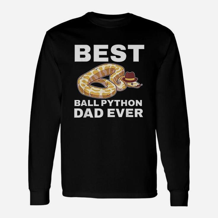Ball Python Dad Beard Mustache Pet Snake Long Sleeve T-Shirt
