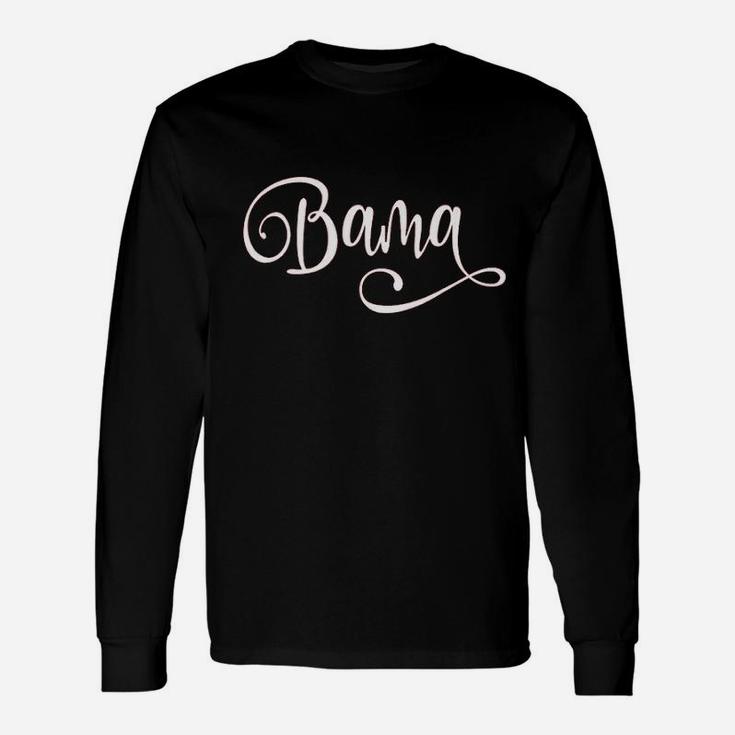 Bama White Fancy Script Alabama Long Sleeve T-Shirt