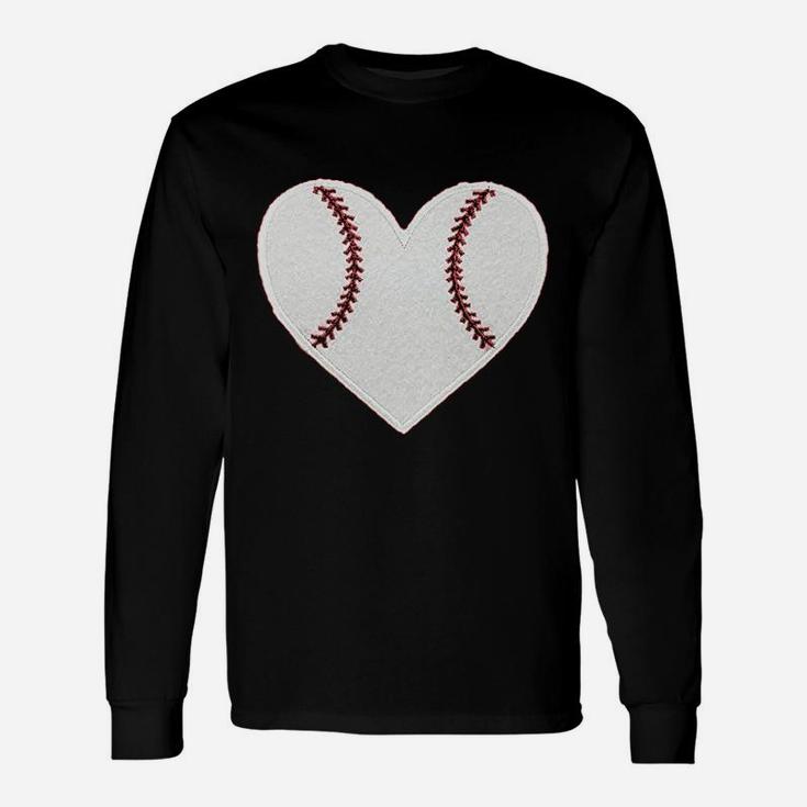 Baseball Heart Red Unisex Long Sleeve
