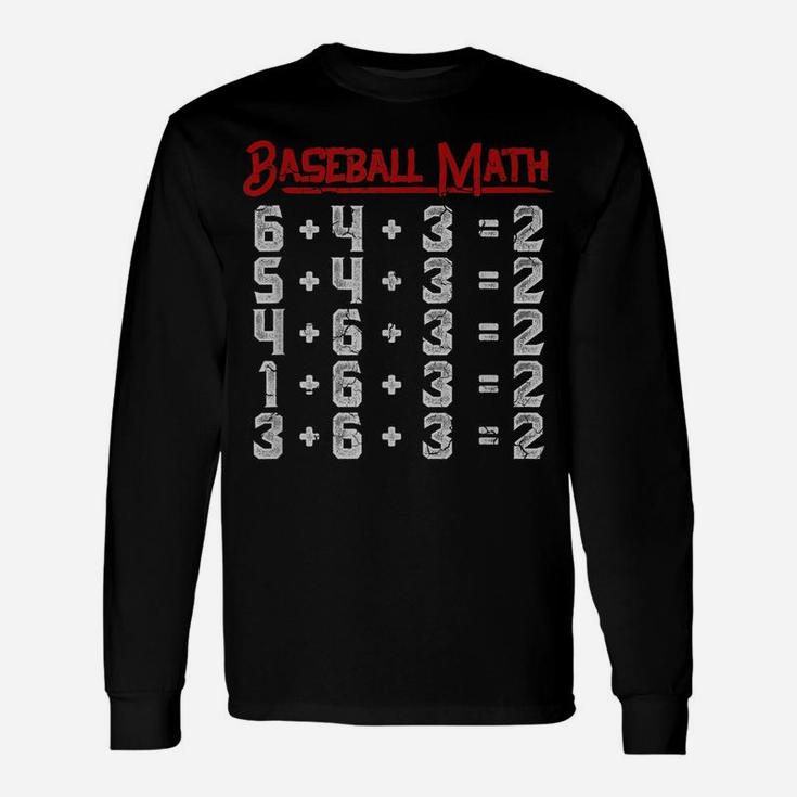 Baseball Math Double Play Unisex Long Sleeve
