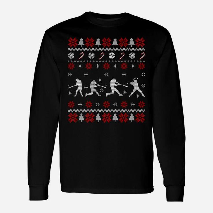 Baseball Players Ugly Christmas Sweater Xmas Gift Sweatshirt Unisex Long Sleeve