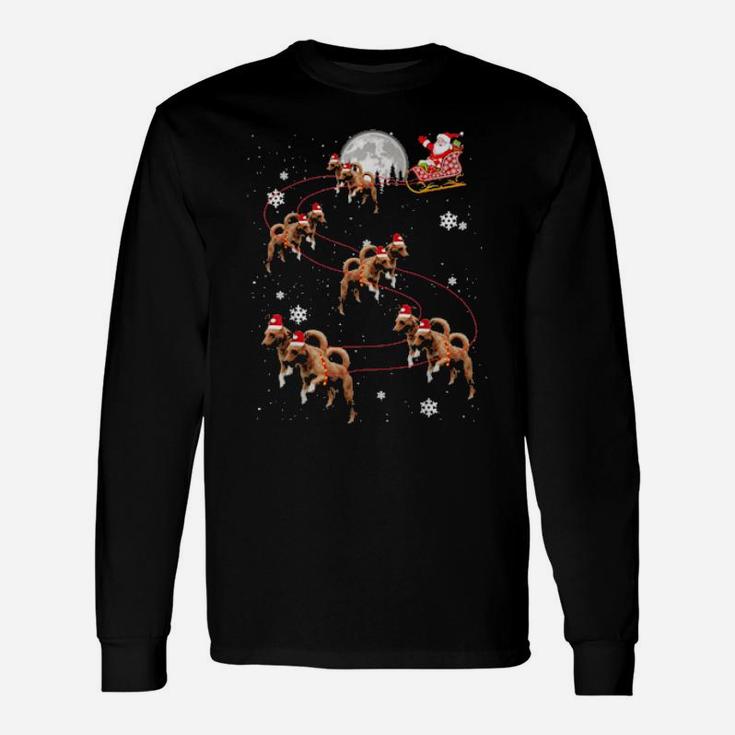 Basenji Reindeer Santa Xmas For Dog Long Sleeve T-Shirt