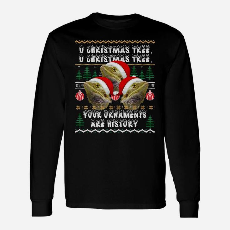 Bearded Dragon Ugly Christmas Tree Sweater Ornament Funny Sweatshirt Unisex Long Sleeve