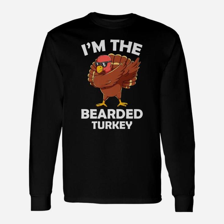 Bearded Turkey Family Group Matching Thanksgiving Party Gift Unisex Long Sleeve