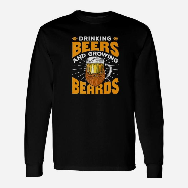 Beer Beard Drinking Beer And Growing Beards 2 Long Sleeve T-Shirt