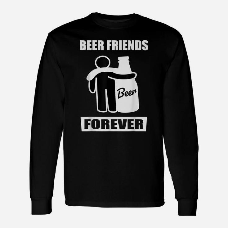 Beer Friends Forever - Funny Stick Figure Beer Bottle Hug Me Unisex Long Sleeve