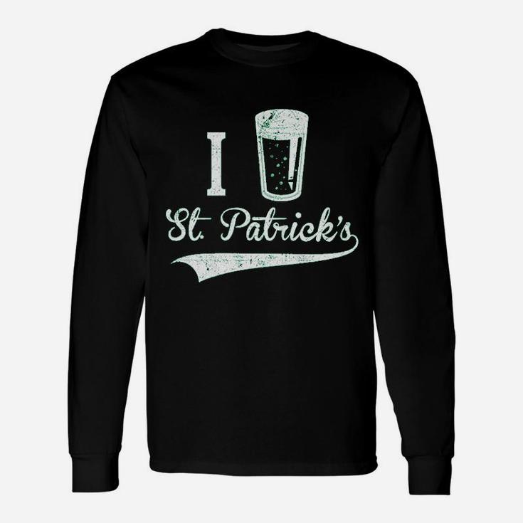 I Beer Saint Patricks Day St Patty Drinking Shamrock Irish Long Sleeve T-Shirt
