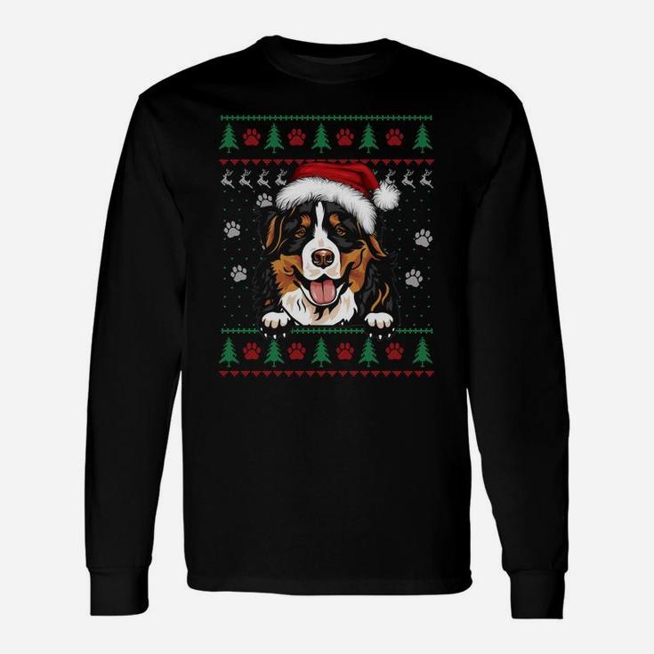 Bernese Mountain Christmas Ugly Sweater Dog Lover Xmas Sweatshirt Unisex Long Sleeve