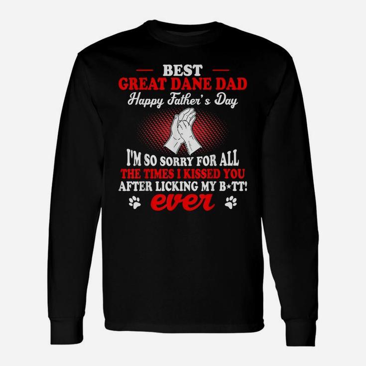 Best Great Dane Dog Dad Happy Father's Day Gift Unisex Long Sleeve
