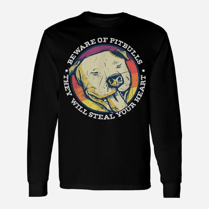 Beware Of Pitbulls Dogs Owner Puppy Dog Breed Pet Lovers Unisex Long Sleeve