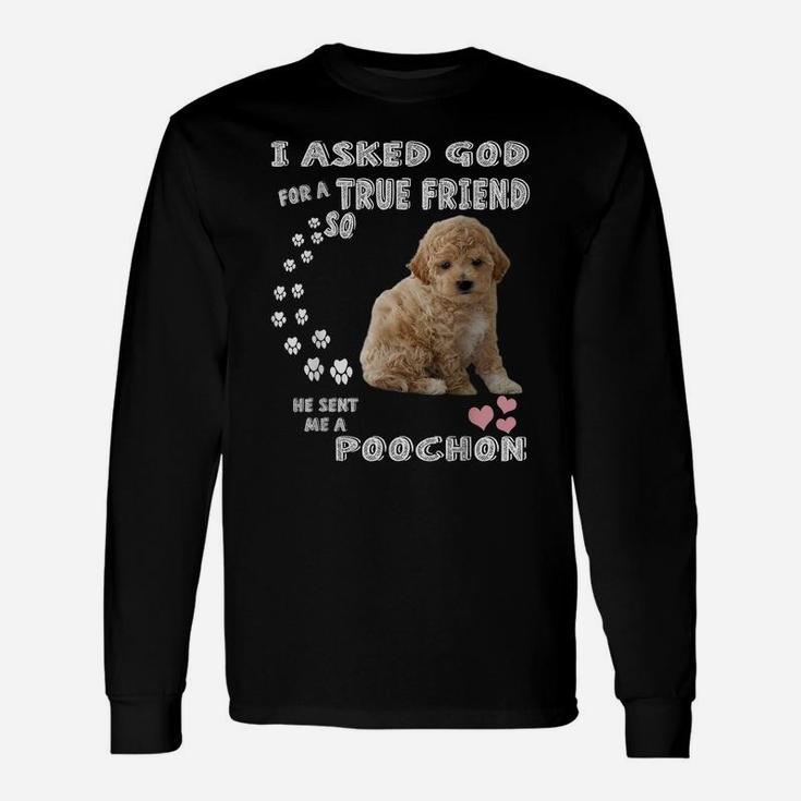 Bichon Poodle Dog Mom, Bichon Poo Dad Costume, Cute Poochon Unisex Long Sleeve