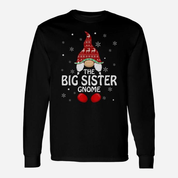 Big Sister Gnome Family Matching Christmas Funny Xmas Pajama Unisex Long Sleeve