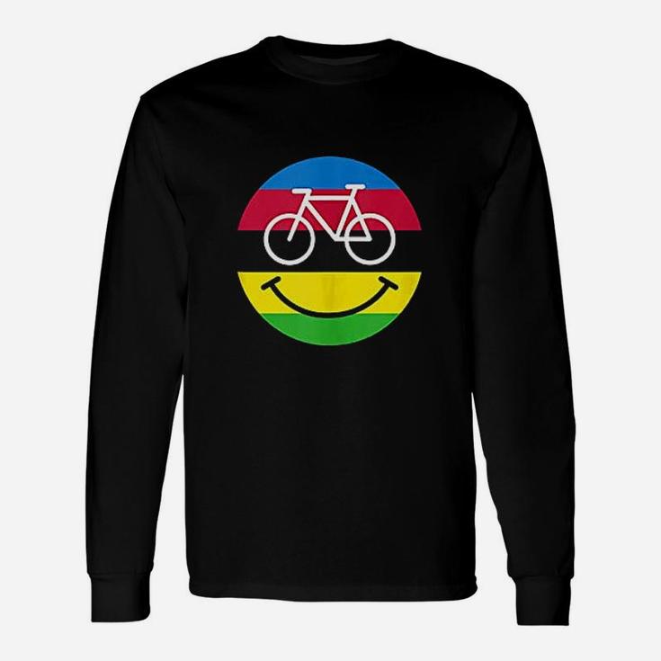 Bike Smiley Face World Champion Road Bicycle Smile Cyclist Unisex Long Sleeve
