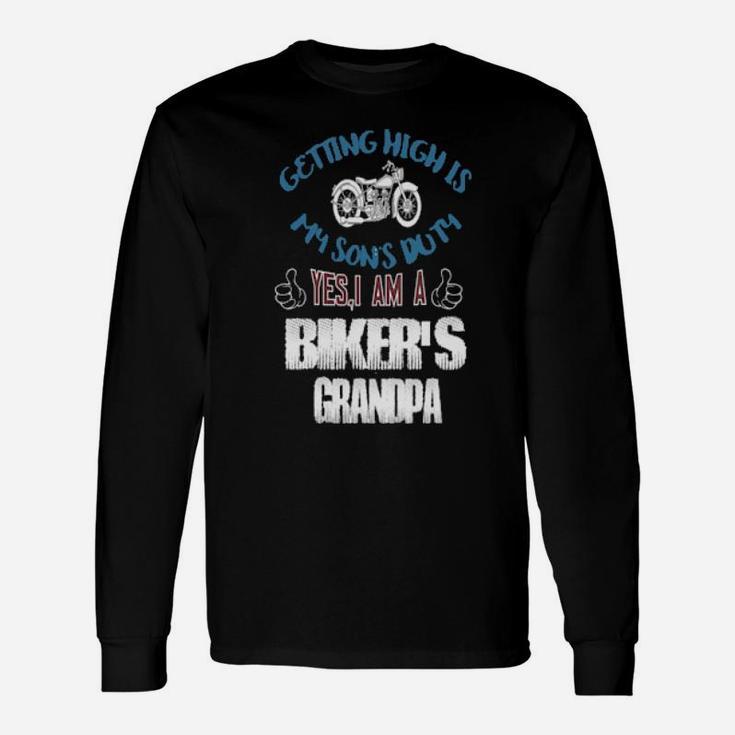 I Am A Biker's Grandpa Long Sleeve T-Shirt