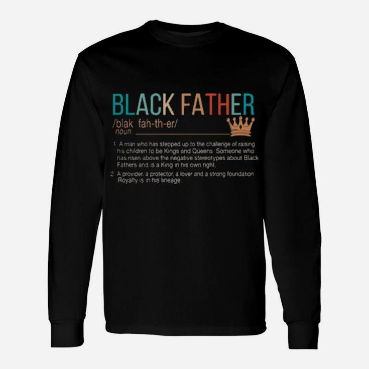 Black-Father-Definition-Vintage Long Sleeve T-Shirt