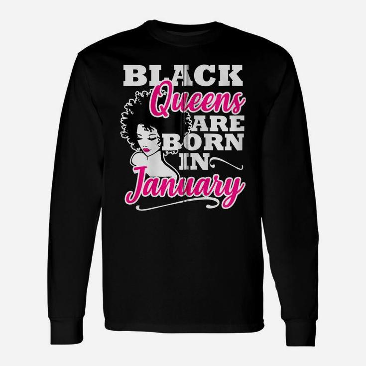 Black Queen January Birthday Gift Capricorn Aquarius Women Zip Hoodie Unisex Long Sleeve