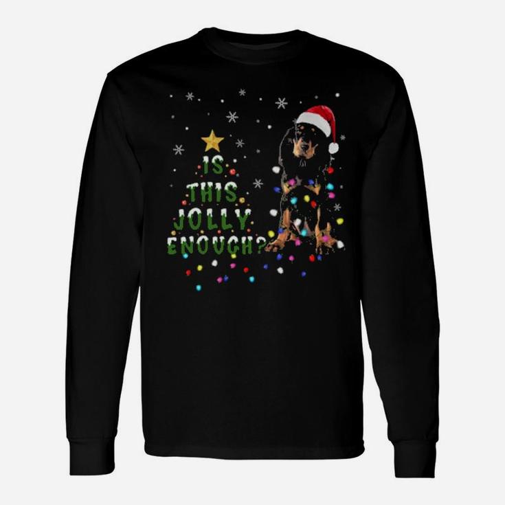 Black And Tan Coonhound Santa Long Sleeve T-Shirt