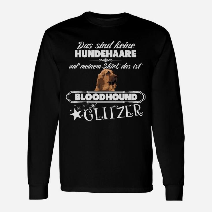 Bluthund Glitzer Langarmshirts für Hundeliebhaber, Spruch Hundehaar Design