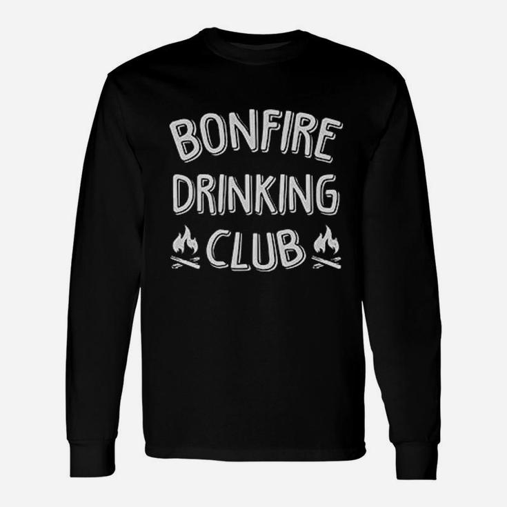 Bonfire Drinking Club Camping Unisex Long Sleeve
