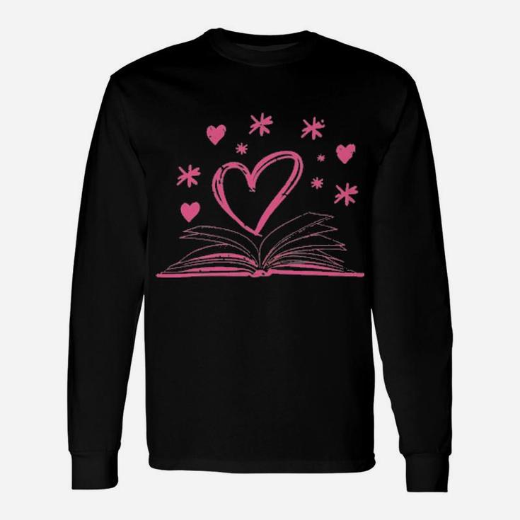 Bookworm Librarian Valentines Day Long Sleeve T-Shirt
