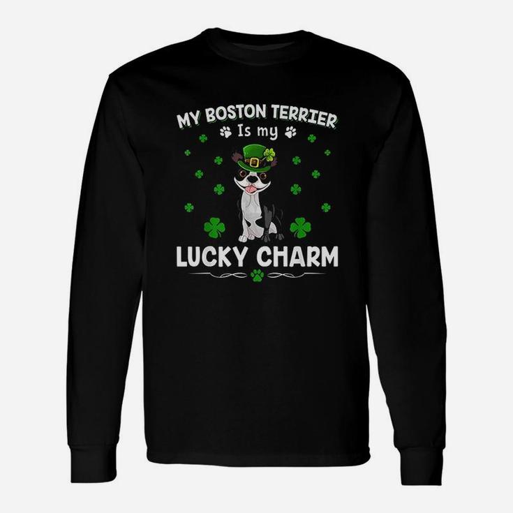 My Boston Terrier Is My Lucky Charm St Patricks Day Long Sleeve T-Shirt