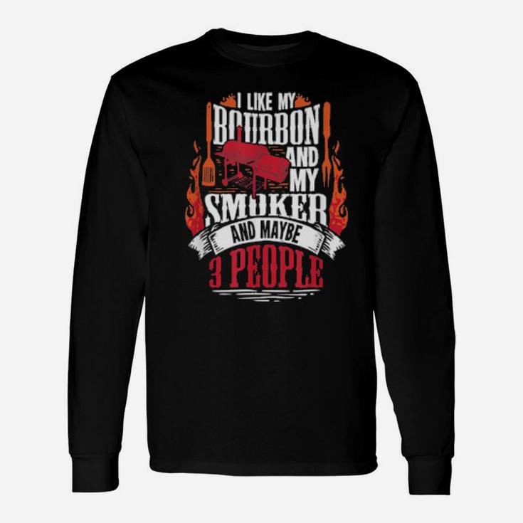 Bourbon Bbq For A Whiskey Loving Grill Chef Long Sleeve T-Shirt