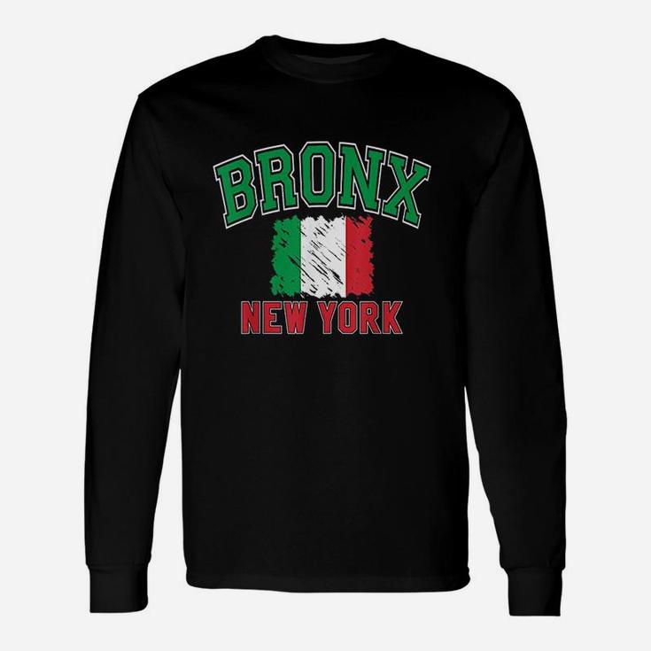 Bronx New York Style Italy Flag Unisex Long Sleeve