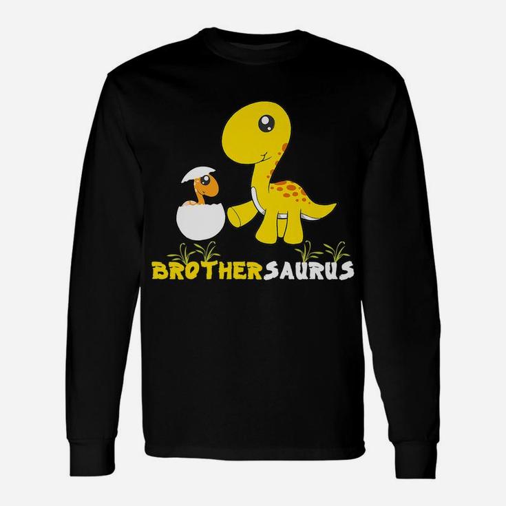 Brothersaurus Shirt Cute Brother Dinosaur Matching Family Unisex Long Sleeve