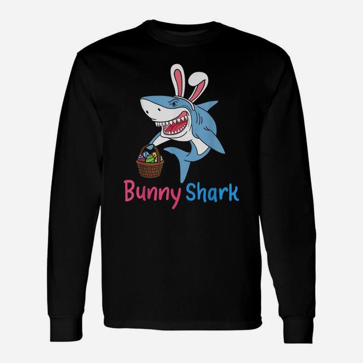 Bunny Shark Clothing Funny Easter Sundday Gift Egg Hunting Unisex Long Sleeve