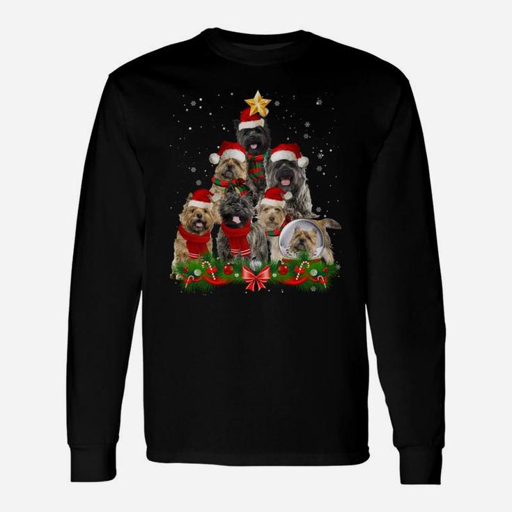Cairn Terrier Dog Christmas Dog Light Tree Xmas Santa Unisex Long Sleeve