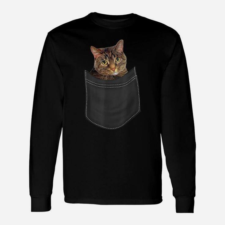 Cats Pocket  Cats Tee,Shirts For Cat Lovers, Unisex Long Sleeve