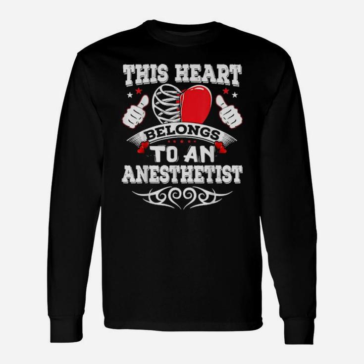 Certified Registered Crna Nurse Anesthetist Valentine's Day Long Sleeve T-Shirt