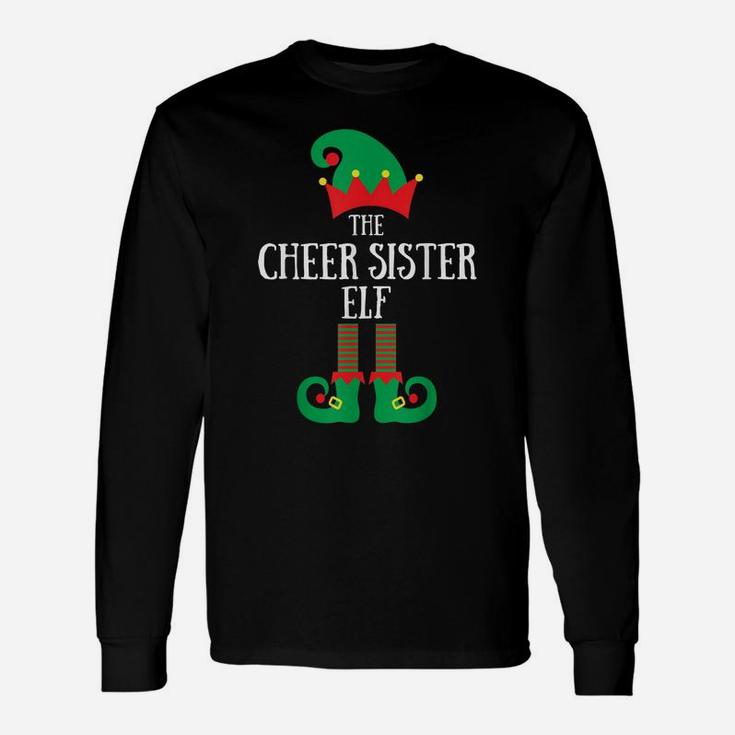 Cheer Sister Elf Christmas Cheerleading Matching Family Unisex Long Sleeve