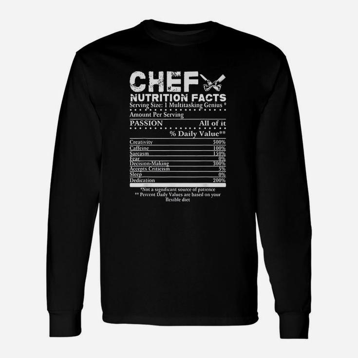 Chef Nutrition Facts Unisex Long Sleeve