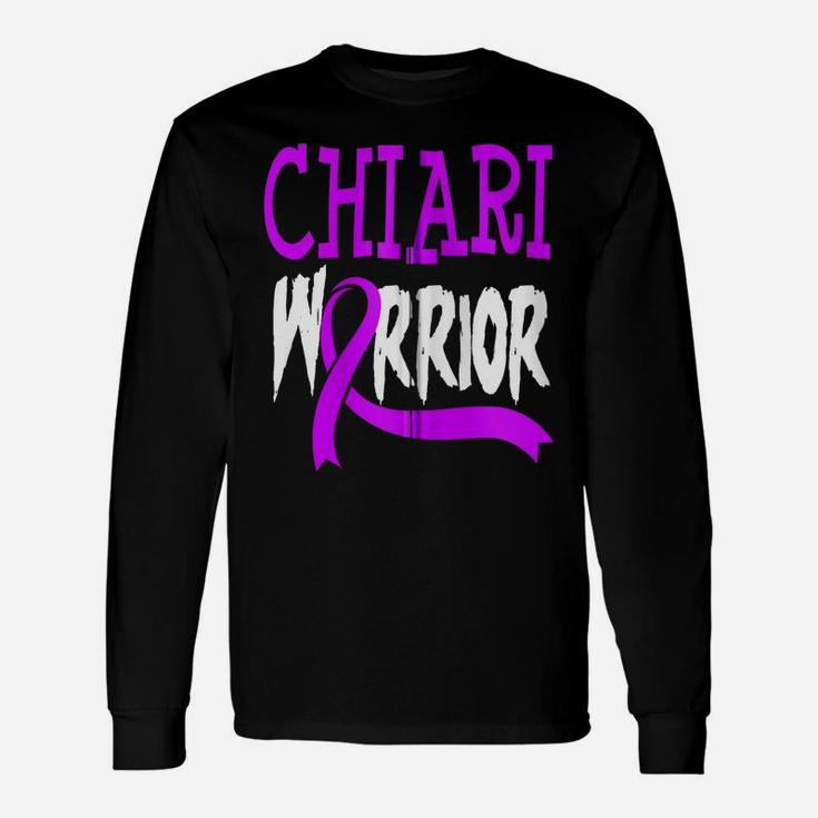 Chiari Malformation Awareness Purple Ribbon Warrior Gift Zip Hoodie Unisex Long Sleeve