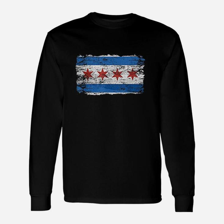 Chicago Flag Proud Citizen Traveler Unisex Long Sleeve