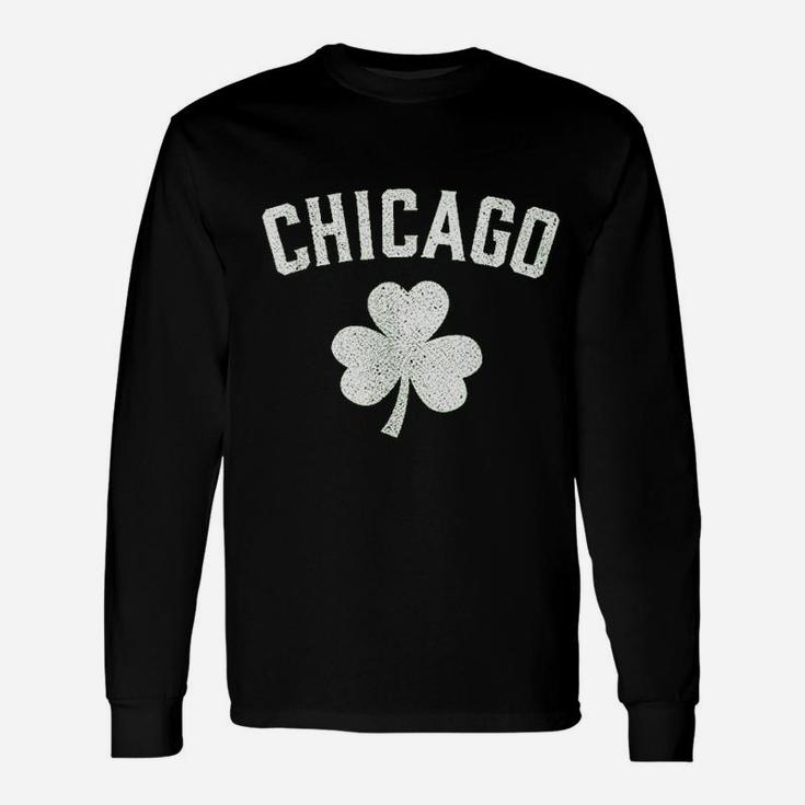Chicago St Patricks Day Pattys Day Shamrock Long Sleeve T-Shirt