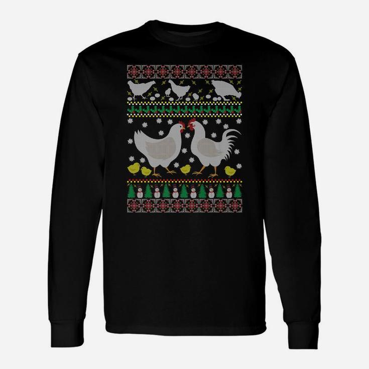 Chicken Ugly Christmas Farm Animal Funny Holiday Xmas Gift Unisex Long Sleeve