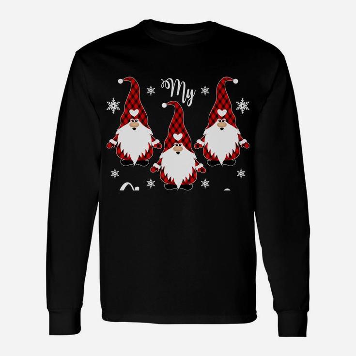 Chillin With My Gnomies Santa Claus Garden Gnome Christmas Unisex Long Sleeve
