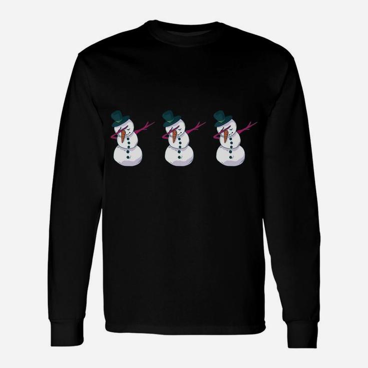 Chillin' With My Snowmies Christmas Snowmen Hanging Out Gift Unisex Long Sleeve