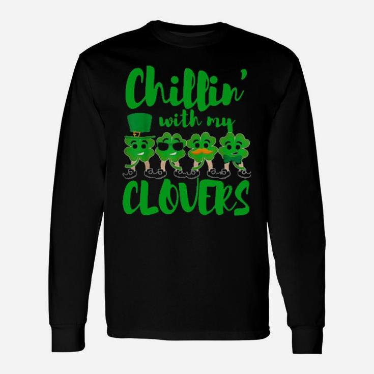 Chilling With My Clovers Long Sleeve T-Shirt