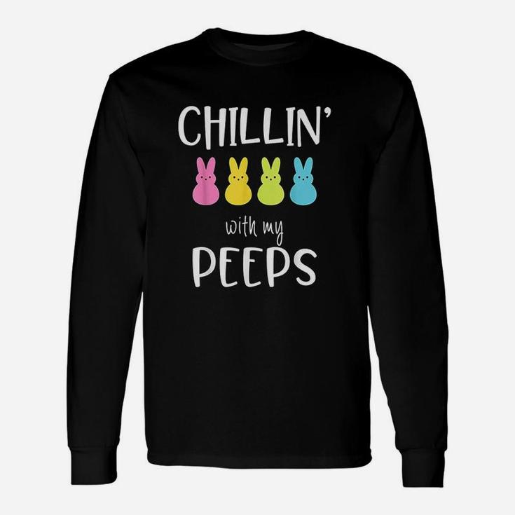 Chilling With My Peeps Marshmallows Lovers Unisex Long Sleeve