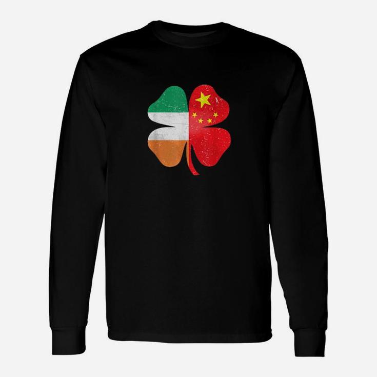 Chinese Irish Shamrock China Ireland St Patricks Day Long Sleeve T-Shirt
