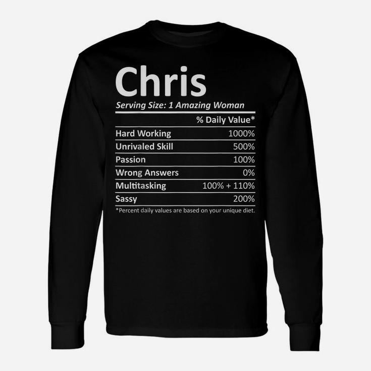 Chris Nutrition Personalized Name Funny Christmas Gift Idea Unisex Long Sleeve