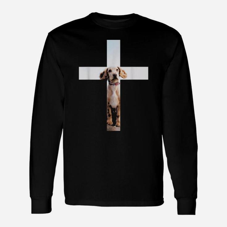 Christian Cross Dog Long Sleeve T-Shirt