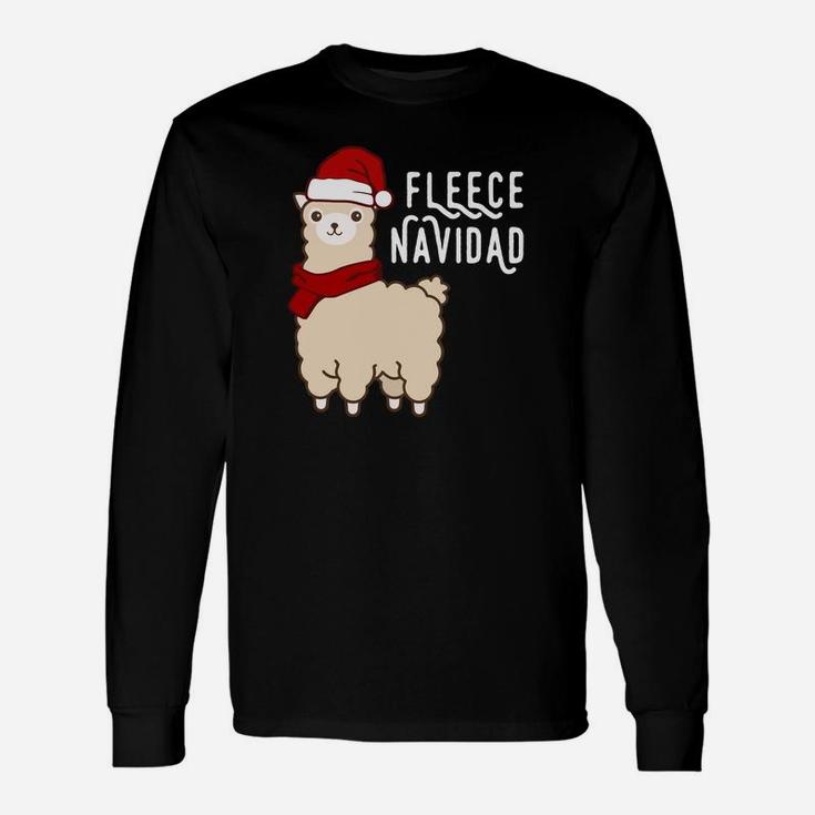 Christmas Alpaca Sweatshirt, Fleece Navidad Xmas Gift Unisex Long Sleeve