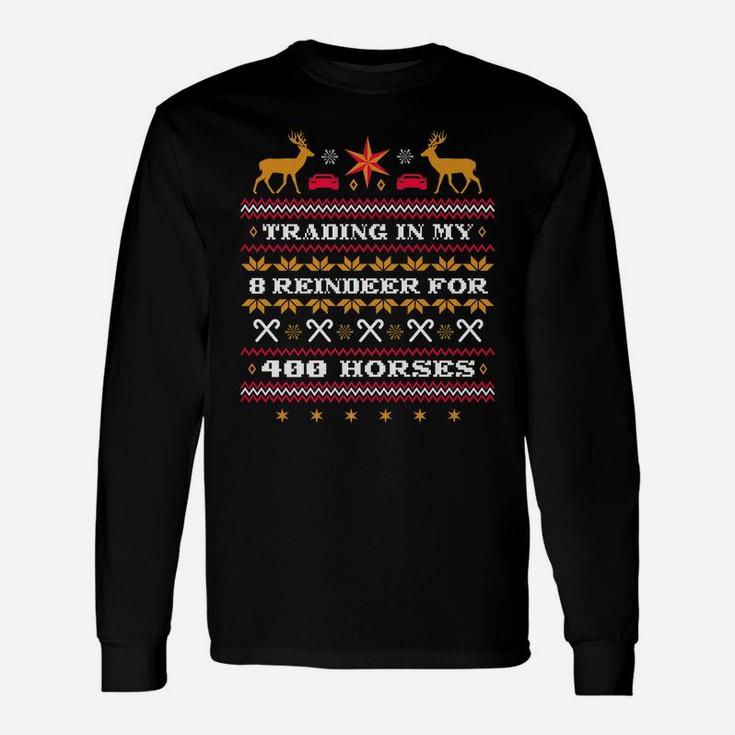 Christmas Chronicles Trading Reindeer For Horses Ugly Print Unisex Long Sleeve