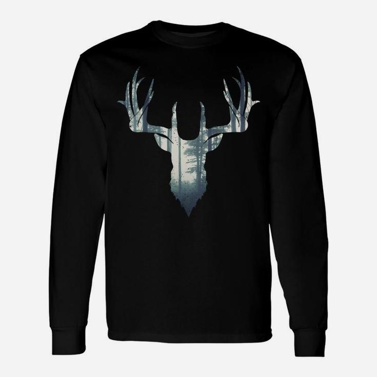 Christmas Deer Hunting | Forest Gift For Hunters Unisex Long Sleeve
