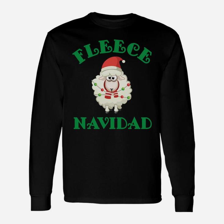 Christmas Fleece Navidad Sheep Wool Lamb Design Sweatshirt Unisex Long Sleeve