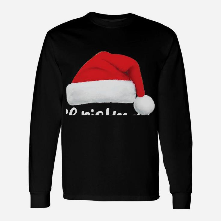 Christmas Squad Shirt Funny Santa Hat Family Matching Pajama Sweatshirt Unisex Long Sleeve